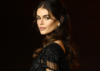 Kaia Gerber Channels Audrey Hepburn in Regal Vintage Gown