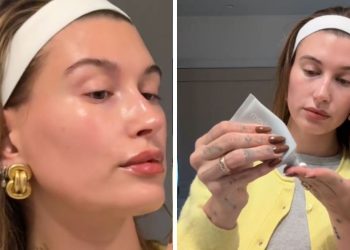 Hailey Bieber Flaunts Healthy Glow in Skincare Routine Video