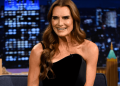 Brooke Shields’ Striking Black Dress Comes With a Bold Slit
