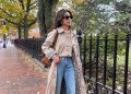 Sezane trench coat reviews on a petite frame