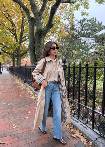 Sezane trench coat reviews on a petite frame
