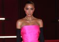 Kim Kardashian’s Sheer Hot Pink Dress Comes With a Hood