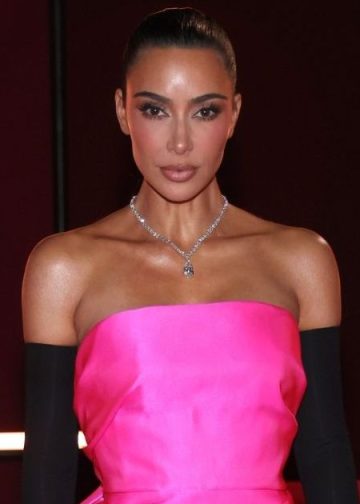 Kim Kardashian’s Sheer Hot Pink Dress Comes With a Hood