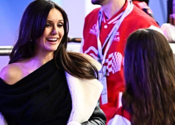 Nina Dobrev Keeps It Edgy With Leather at F1 Las Vegas