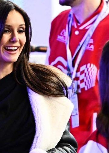 Nina Dobrev Keeps It Edgy With Leather at F1 Las Vegas