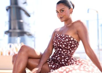 Simone Ashley Looks Turns Heads in Purple Mini Dress