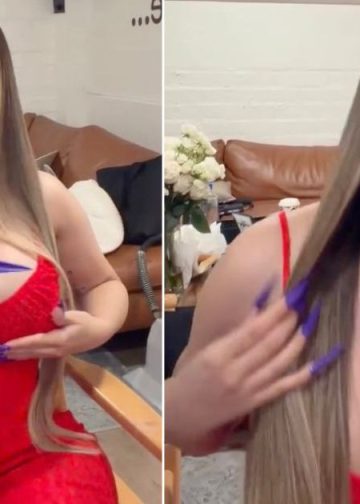 Cardi B’s Long Nails Steal the Show From Bold Stringy Dress