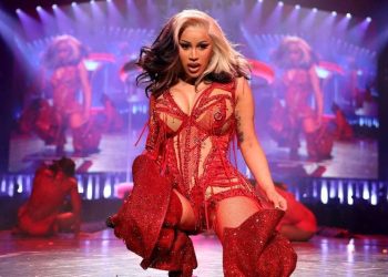 Cardi B Sets Social Media Buzzing in Striking Sheer Outfit for Little Miss Drama