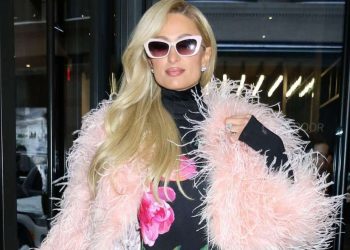 Paris Hilton’s Feather ‘Birthday Suit’ Look Has Brooks Nader Saying ‘OMG’