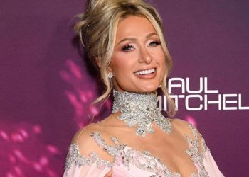 Paris Hilton’s Sheer Eman Al Ajlan Corset Dress Serves High Slit Drama
