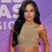 Becky G Flaunts Her Abs in Completely Sheer Cutout Dress With High Slit