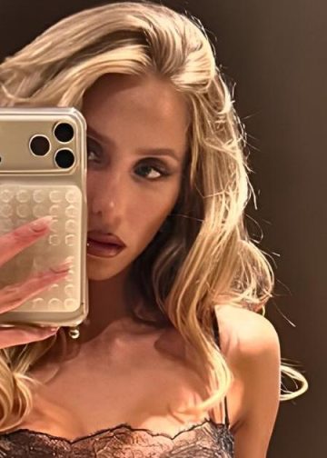 Alix Earle’s Lacy See-Through Micro Minidress Looks Like Straight-up Lingerie