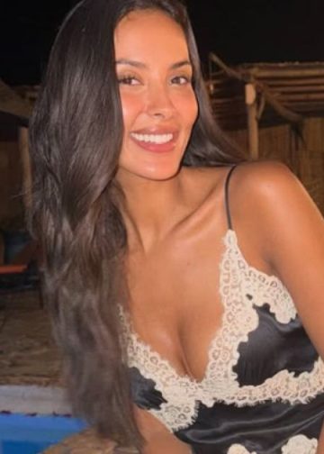 Maya Jama Flashes Her Thong in See-Through Plunging Dress With Huge Cutouts