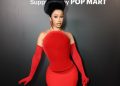 Cardi B’s Red-Hot Sculptural Look Leaves Her Tattooed Back Fully Exposed
