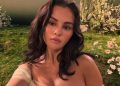Selena Gomez Applies Rare Beauty Lip Color in Fully See-Through Dress