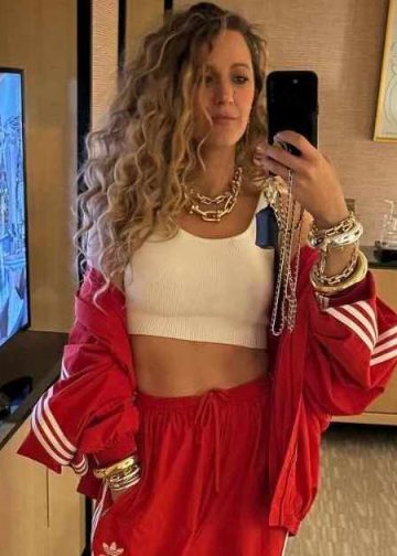 Blake Lively’s Plunging Unbuttoned Shirt Gets a Chic Fendi Upgrade